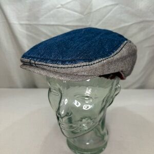 Stylish Blue and Gray Flat Cap